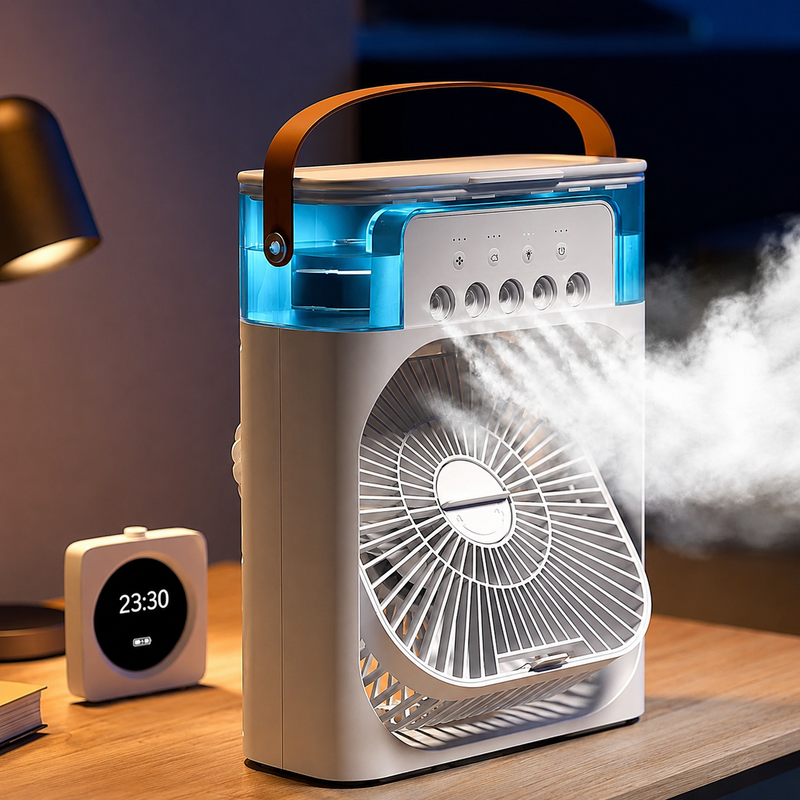 10-Inch Mist Cooler – 5-Hole Arctic Mist & LED Light