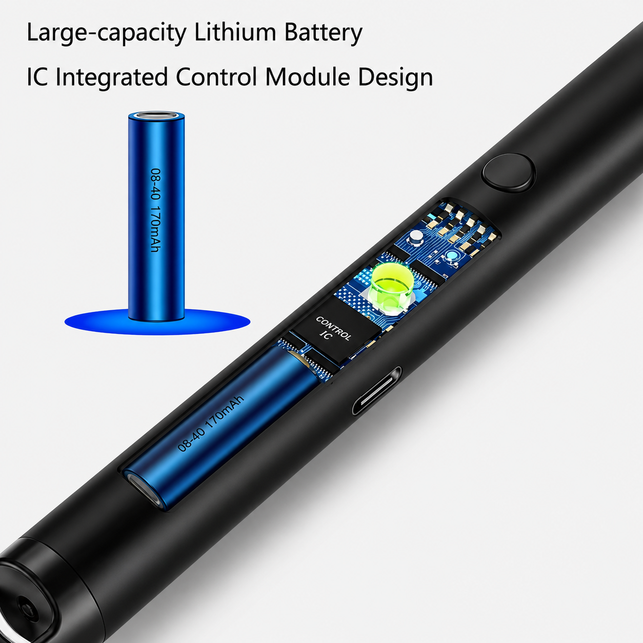USB Rechargeable Electric Lighter Black Metal (FREE SHIPPING)