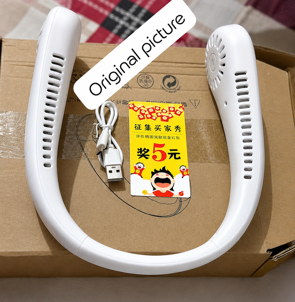 Portable Neck Fan – Rechargeable Hands Free Summer Cooling fan