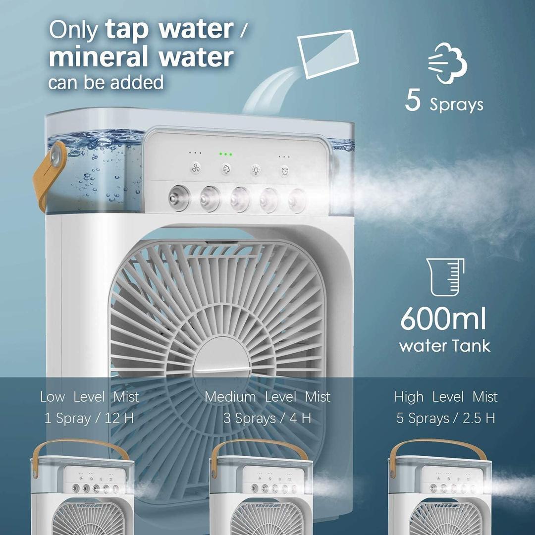 10-Inch Mist Cooler – 5-Hole Arctic Mist & LED Light