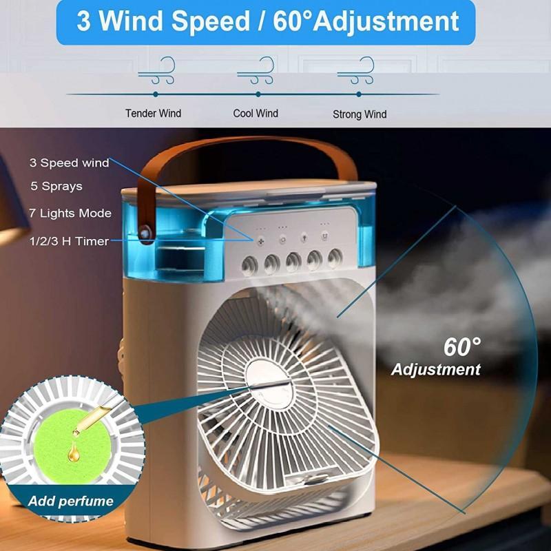 10-Inch Mist Cooler – 5-Hole Arctic Mist & LED Light